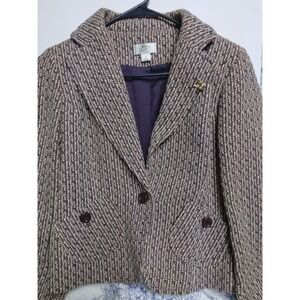 LOFT tweed multicolored blazer jacket sz 6